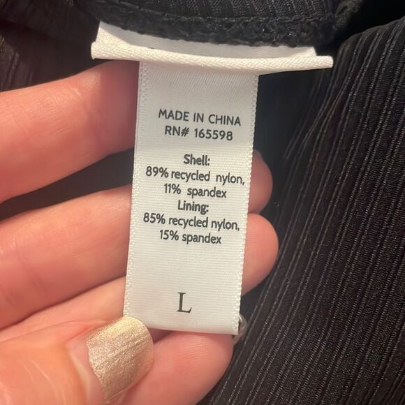 Andie The Amalfi One Piece Swimsuit Rib Black size L NWT - Picture 6 of 7